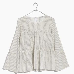 Madewell Tiered Top in Haysboro Stripe